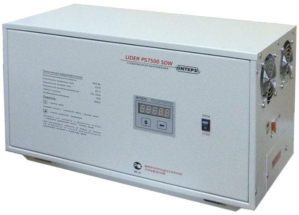 Закрыть Однофазный домашний "PS7500W-SD"