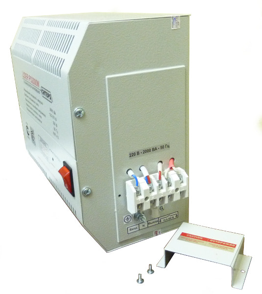 Далее PS2000 W(K) вид сбоку со снятой крышкой клеммной коробки