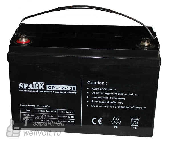 Далее АКБ Spark GPL 12-100
